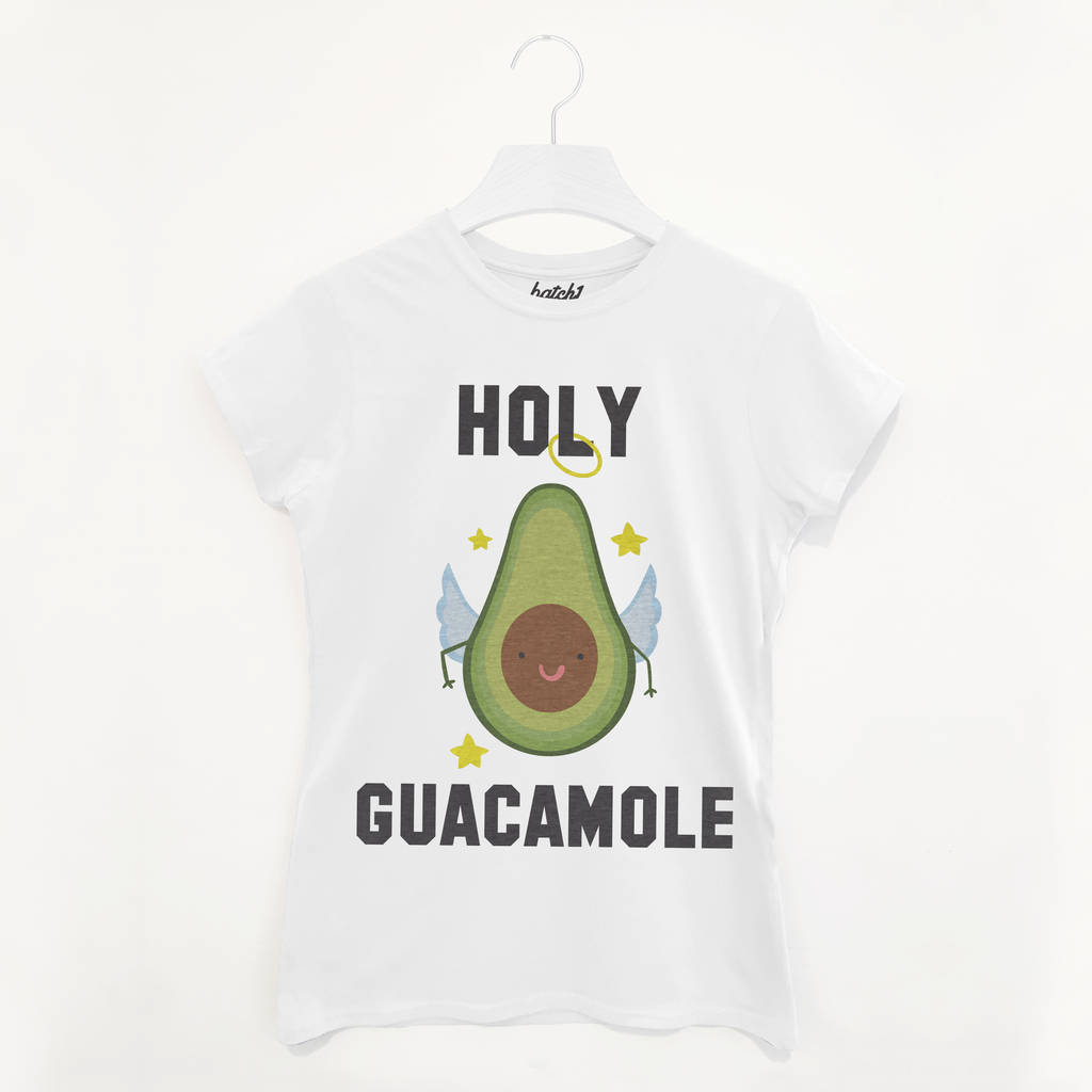 Holy Guacamole Womens Avocado Slogan T Shirt By Batch1 
