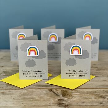 Multi Pack Rainbow 'You're Doing Great' Mini Cards, 5 of 5