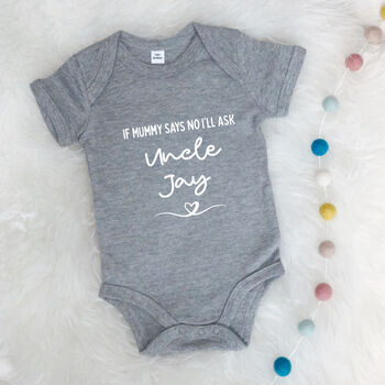 'If Mummy Says No' Auntie's Personalised Babygrow, 5 of 7