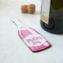 Personalised Mothers Day Pink Champagne Bottle Gift Tag, thumbnail 3 of 3