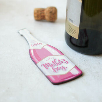 Personalised Mothers Day Pink Champagne Bottle Gift Tag, 3 of 3