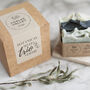 Handmade Botanical Soap Trio + Stone Dish Gift Box, thumbnail 1 of 4
