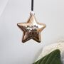 Mr And Mrs Glass Star Christmas Bauble Decoration, thumbnail 5 of 8