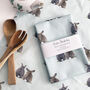 Bunny Rabbit Cotton Tea Towel, thumbnail 1 of 5