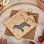 Dog Breed Wooden Birthday Card With Keyring, thumbnail 5 of 6