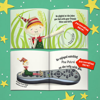 Personalised Elf Children's Christmas Story Book, 6 of 10