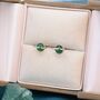 Genuine Jade Crystal Planet Stud Earrings, thumbnail 8 of 12