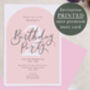 Personalised A6 Pink Age Birthday Party Invitation, thumbnail 1 of 3