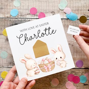 Personalised Easter Card For Child, Easter Egg Hunt Theme, For Daughter, Son, Granddaughter, Grandson Etc, 3 of 6