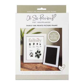 Framed Family Finger/Paw Print Frame With Ink Kit, 6 of 9