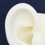 Sterling Silver Blue Opal Crown Stud Earrings, thumbnail 5 of 12