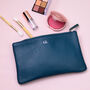 Personalised Monogram Leather Cosmetics Pouch, thumbnail 6 of 9