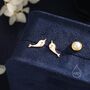 Sterling Silver Narwhal Unicorn Whale Stud Earrings, thumbnail 4 of 12