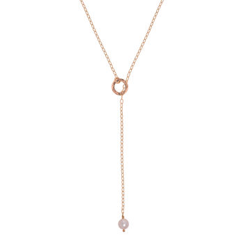 Gold Plated Or Sterling Silver Pearl Lariat Necklace, 4 of 6