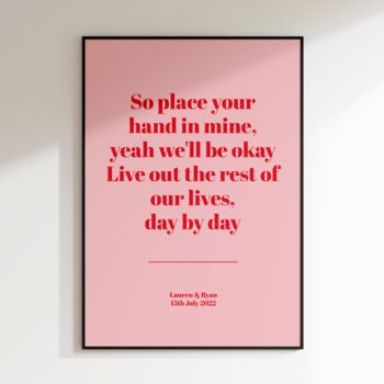 Personalised Lyric Print, 5 of 8