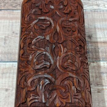 Wooden Floral Carved Chest, 8 of 8