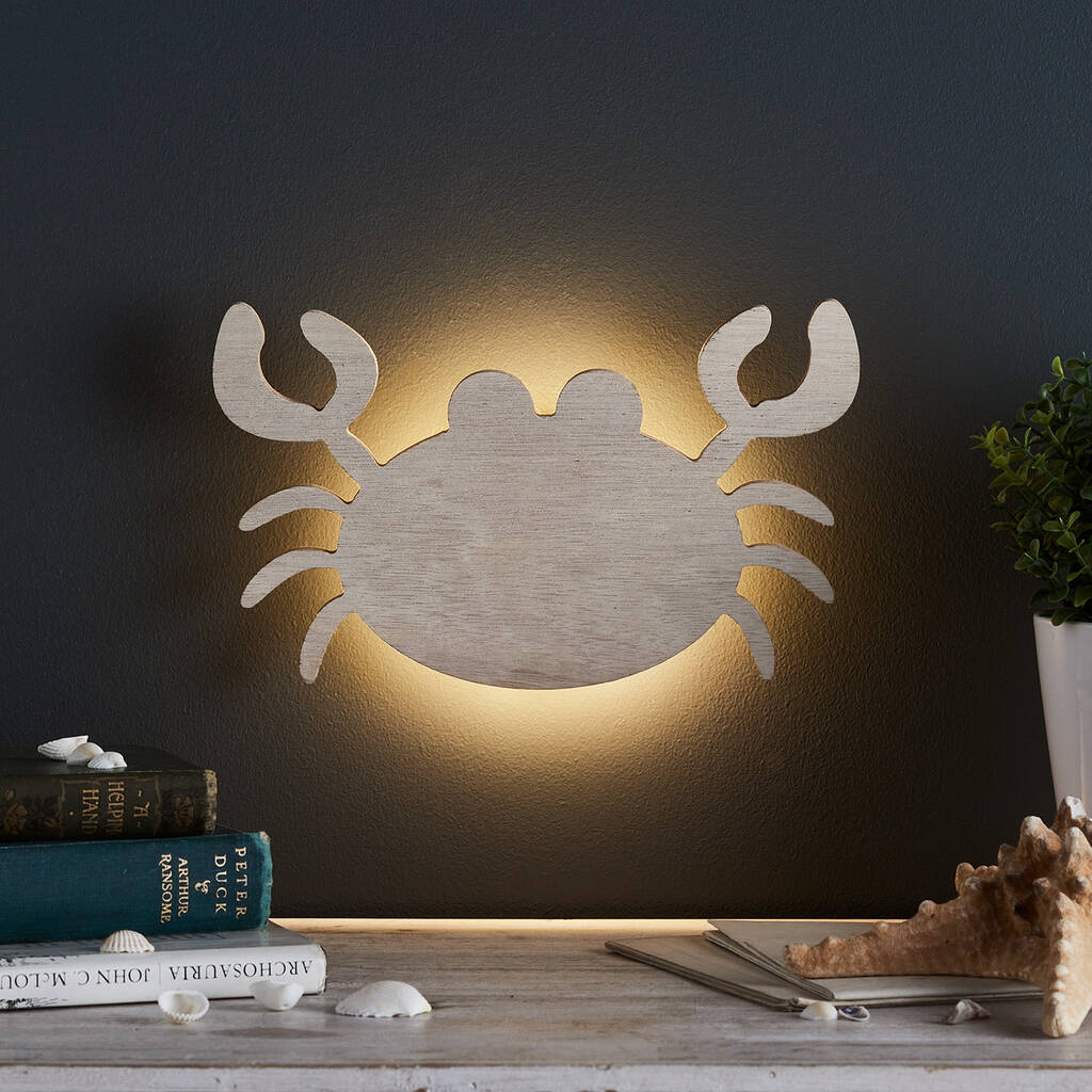 Wooden Crab Wall Light By Lights4fun