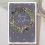 Wreath Christmas Card Bundle Or Single Card, thumbnail 1 of 2