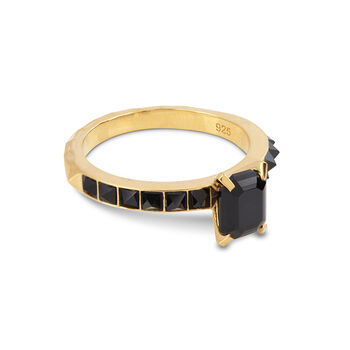 Emerald Cut Crocodile Ring Gold, 2 of 6