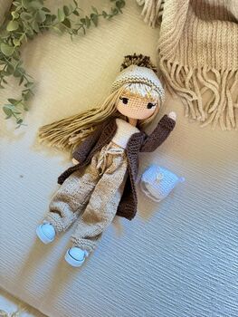 Posable Handmade Crochet Doll For Kids And Adults, 4 of 12