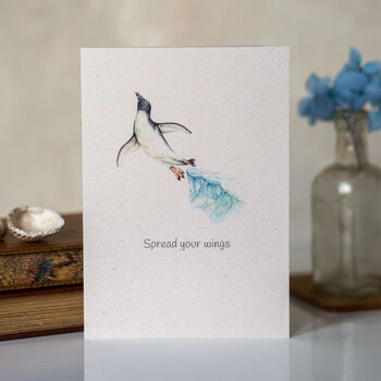 Wildlife Conservation 'Spread Your Wings' Penguin Card, 2 of 3