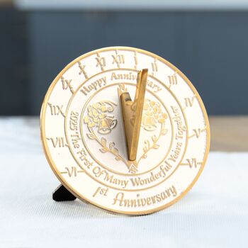1st Anniversary Sundial Gift Perfect Present To Help Celebrate A Special Couples First Anniversary, 5 of 5