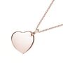 Personalised Drop Heart Necklace 18 K Rose Gold Plate, thumbnail 5 of 8