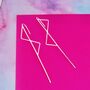 Double Triangle Oxidised Sterling Silver Ear Climbers, thumbnail 4 of 8