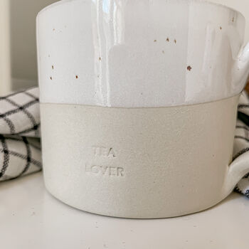 Handmade Earthenware Tea Lover Mug, 2 of 2