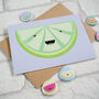 Cute Lime Slice Greeting Card, thumbnail 3 of 5