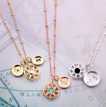 Compass North Star Charm Necklace, 2 of 2