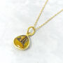 Gold Plated Citrine November Birthstone Necklace, thumbnail 1 of 4