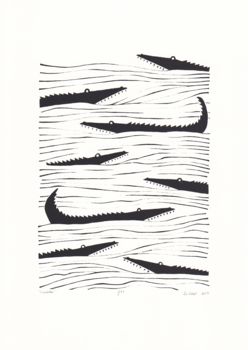 Crocodiles Limited Edition Print Framing Available, 4 of 7
