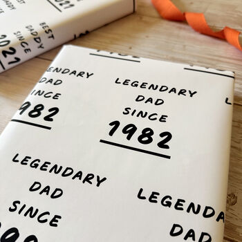 Personalised Father's Day Custom Message Since Year Wrapping Paper, 3 of 7