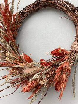 Small Autumn Dried Flower Wreath, 6 of 6