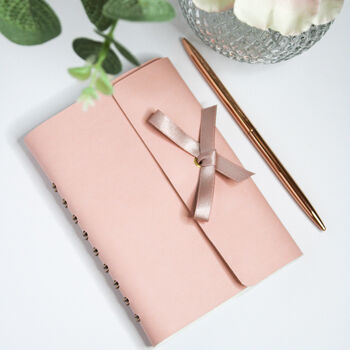 Personalised Vegan Leather Notebook | Blush Pink, 2 of 4