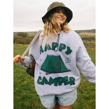 Happy Camper Women's Slogan Sweatshirt, 3 of 5