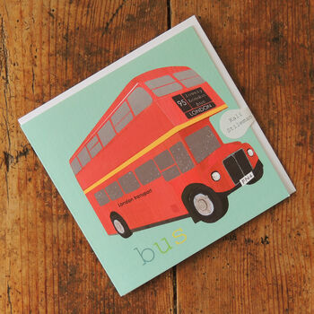 London Bus Greetings Card, 2 of 4