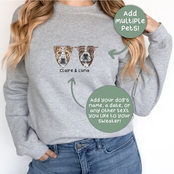 Personalised American Pitbull Terrier Sweatshirt, 7 of 9