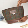 Harris Tweed And Leather Personalised Wash Bag, thumbnail 10 of 11