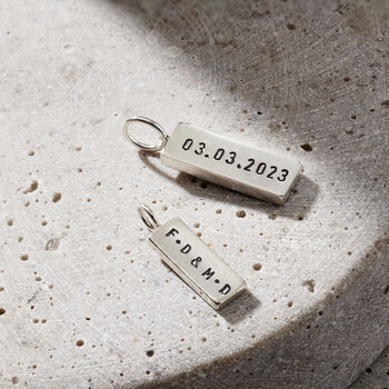 Men’s Personalised Large Silver Tag Necklace, 6 of 9