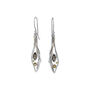 Molten Sterling Silver Citrine And Quartz Drop Earrings, thumbnail 2 of 6