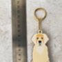 Golden Retriever Wooden Keyring With Optional Christmas Card, thumbnail 6 of 9