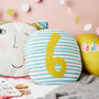 Children's Round Birthday Number Cushion, thumbnail 1 of 3