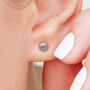 Sterling Silver Grey Freshwater Pearl Stud Earrings, thumbnail 2 of 7