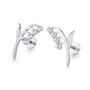 Sterling Silver Lily Of The Valley 16 G Flat Back Labret Earrings, thumbnail 6 of 12