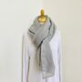 Grey Silver Scarf / Wrap With Cashmere, thumbnail 1 of 5