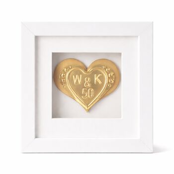Personalised 50th Wedding Anniversary Gift Heart, 7 of 7