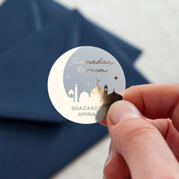 Moon Silhouette Eid Celebration Foiled Stickers, 5 of 6