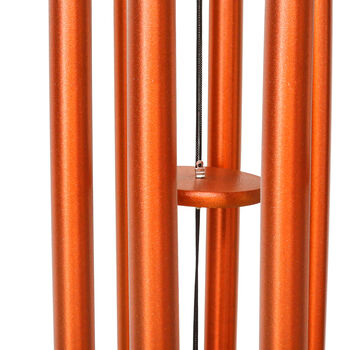 Personalised 30 Inch Sunset Orange Wind Chime For Garden Decoration, 4 of 11